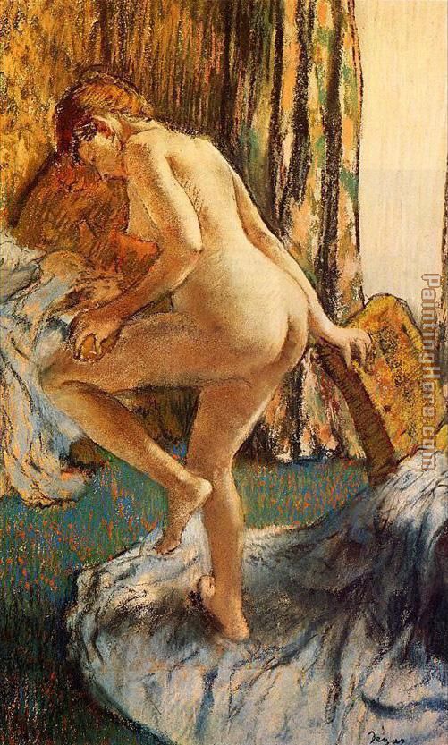 After the Bath painting - Edgar Degas After the Bath art painting